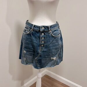 Free People denim skirt